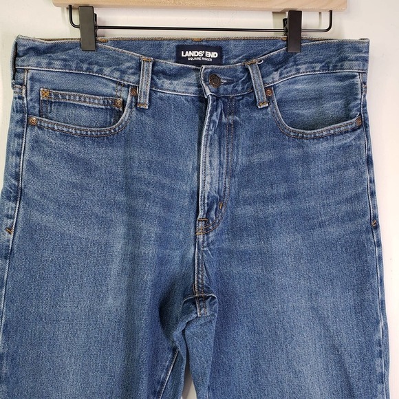 Lands' End Square Rigger Traditional‎ Fit Jeans Men's 32 Denim - Picture 2 of 7